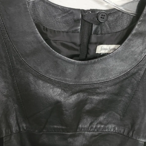 leather tie dress TWEEN ACACIA Vegan Leather DRESS Black Vegan Leather / MD (10) main image 1